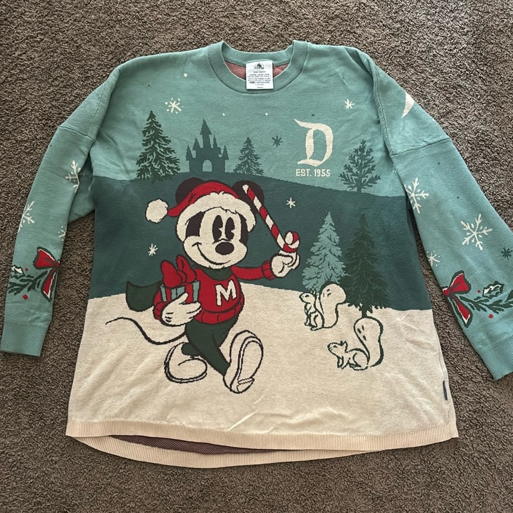 Disneyland Spirit Jersey Disney Mickey Mouse Holiday Sweater Christmas
